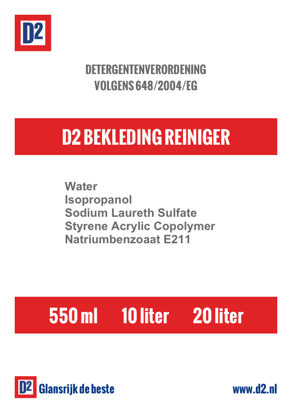 Detergent - Bekleding reiniger