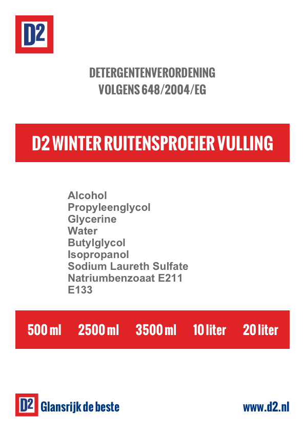 Detergent - Winter ruitensproeier vulling